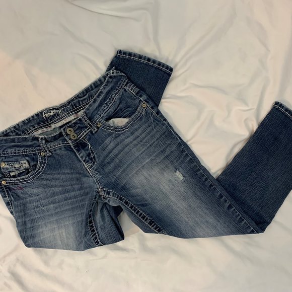 Amethyst Jeans Pants - Amethyst Capri Cropped Denim Jean Pant Junior's 5